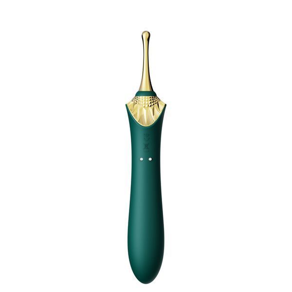 Мультифункциональный вибратор Zalo &mdash; Bess 2 Turquoise Green, 4 насадки, подогрев SO8238