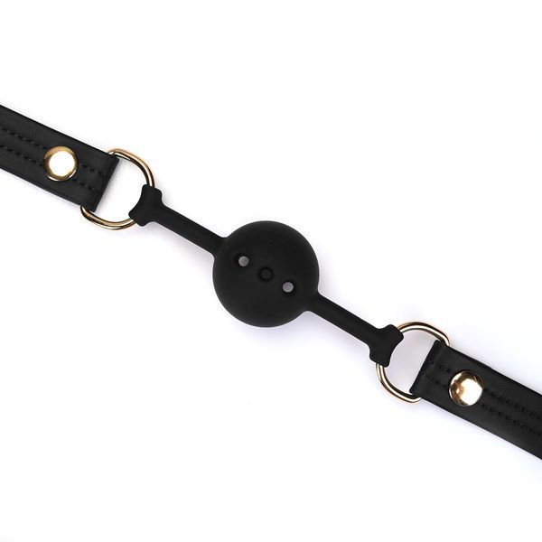 Кляп Liebe Seele Black Organosilicon Ball Gag SO9483