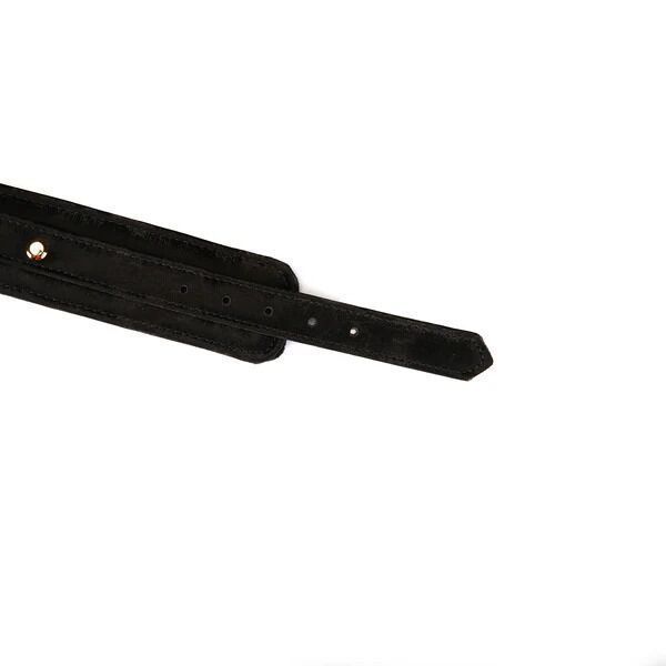Наручники Liebe Seele Boudoir Amor Wrist Cuffs Black, з&rsquo;єднувальний ланцюжок на карабінах SX1669