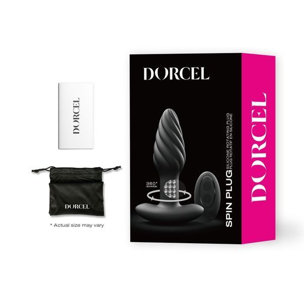 Анальна пробка з вібрацією та перлинним масажем Dorcel Spin Plug, макс. діам. 3,8 см, пульт ДК SO9019