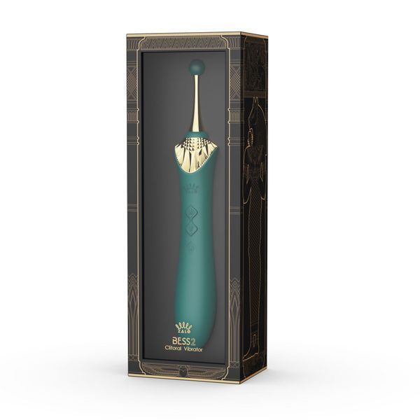 Мультифункциональный вибратор Zalo &mdash; Bess 2 Turquoise Green, 4 насадки, подогрев SO8238