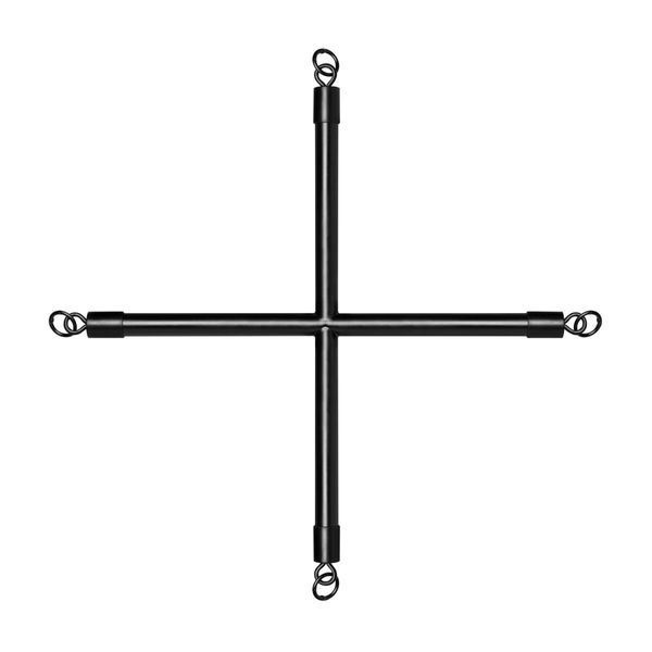 Крестовина БДСМ для фиксации рук и ног Bedroom Fantasies Hog Tie Cross Bar With Cuffs SX3050
