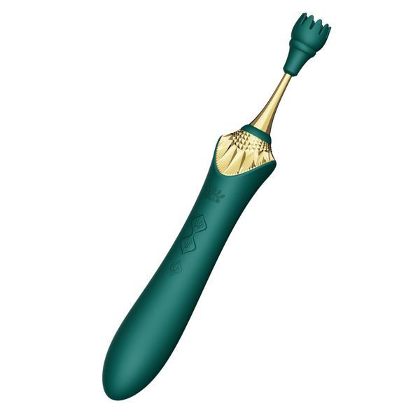 Мультифункциональный вибратор Zalo &mdash; Bess 2 Turquoise Green, 4 насадки, подогрев SO8238