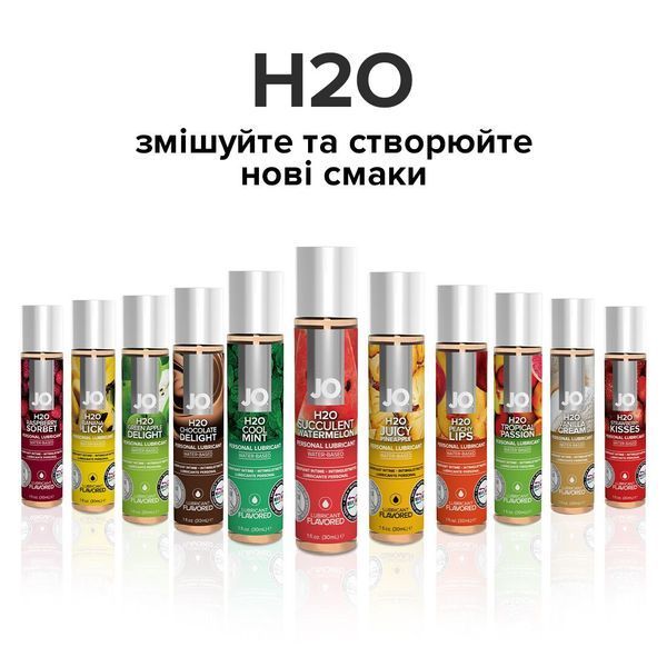 Смазка на водной основе JO H2O &mdash; Watermelon (30 мл) без сахара, растительный глицерин SO1470