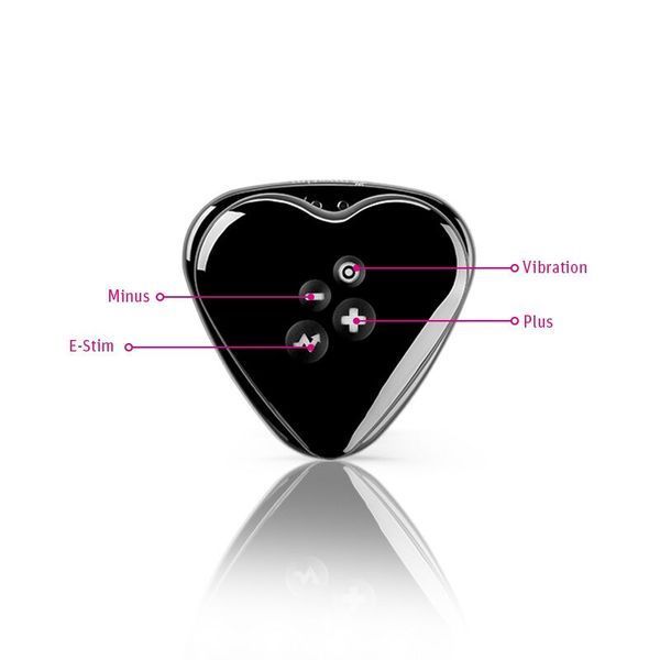 Вибратор для клитора с электростимуляцией Mystim Heart&acute;s Desire Black Edition SO8146