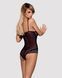 Сетчатое боди на косточках Obsessive Amanta teddy L/XL, черное, с доступом SO7199 фото 2