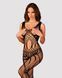 Сетчатый бодистокинг с вырезами и рисунком Obsessive Bodystocking G328 S/M/L, черный, комбинезон SO7249 фото 1