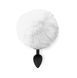 Силіконова анальна пробка М Art of Sex - Silicone Butt plug Rabbit Tail White, діаметр 3,5 см SO6695 фото 2