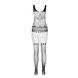 Бодістокінг Passion ECO BS001 One Size white, з доступом, імітація підв&rsquo;язок, флористичний декор SO7067 фото 4
