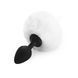 Силіконова анальна пробка М Art of Sex - Silicone Butt plug Rabbit Tail White, діаметр 3,5 см SO6695 фото 1