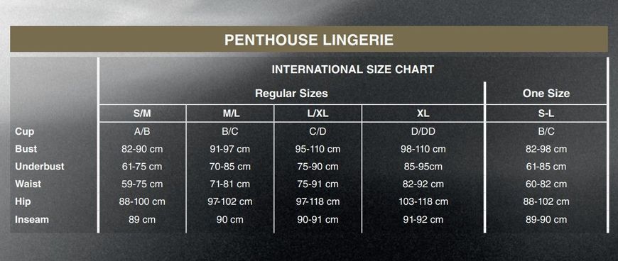 Трусики-стринги Penthouse Classified L/XL Black, двойные резиночки, непрозрачная вставка и бантик SO6530